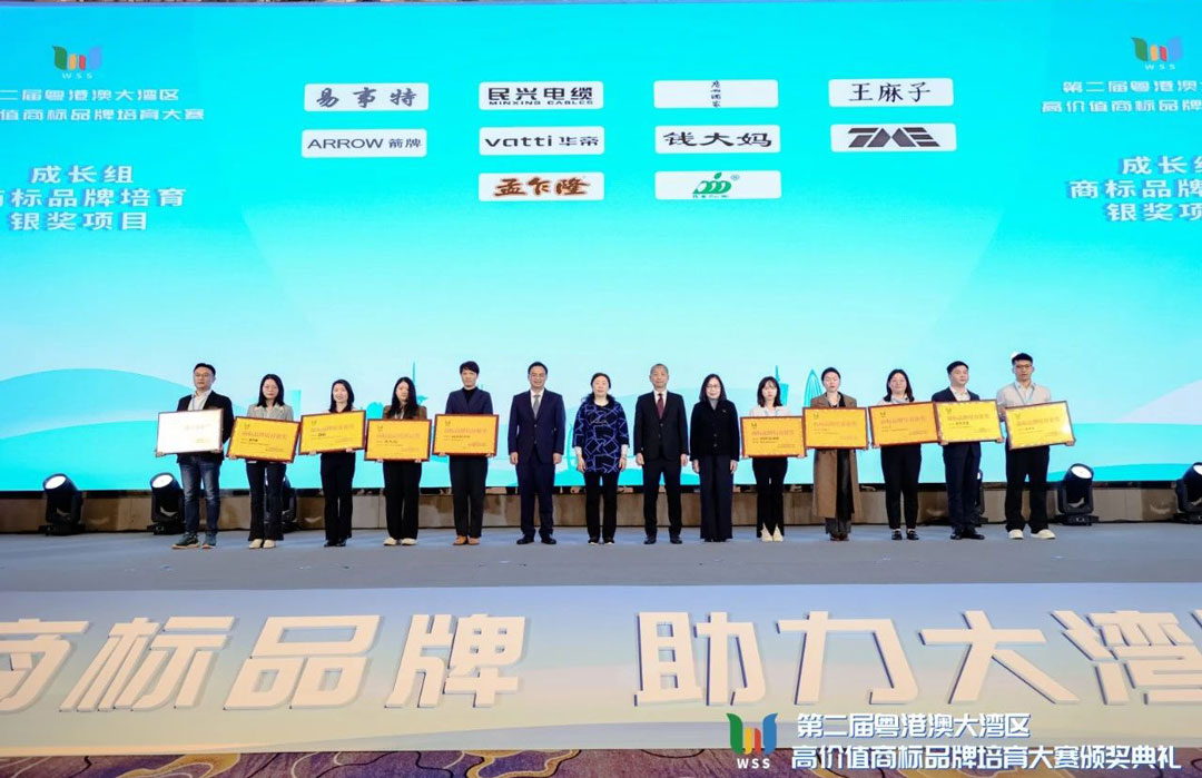 喜讯！民兴电缆斩获第二届粤港澳大湾区高价值商标品牌培育大赛银奖